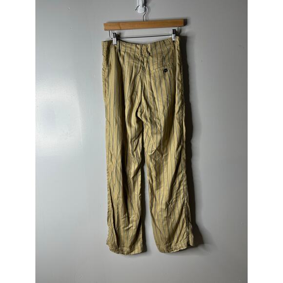 Free People Heat Wave Chino Pants Women’s 6 Classic Stripes Slouchy Button Fly - Picture 8 of 10